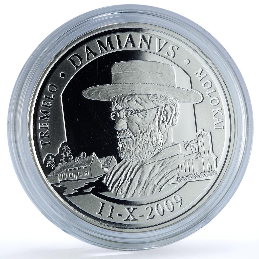Belgium 20 euros Damian DeVeuster KM-287 Church proof silver coin 2009 Belgium 20 euros Damian DeVeuster KM-287 Church proof silver coin 2009