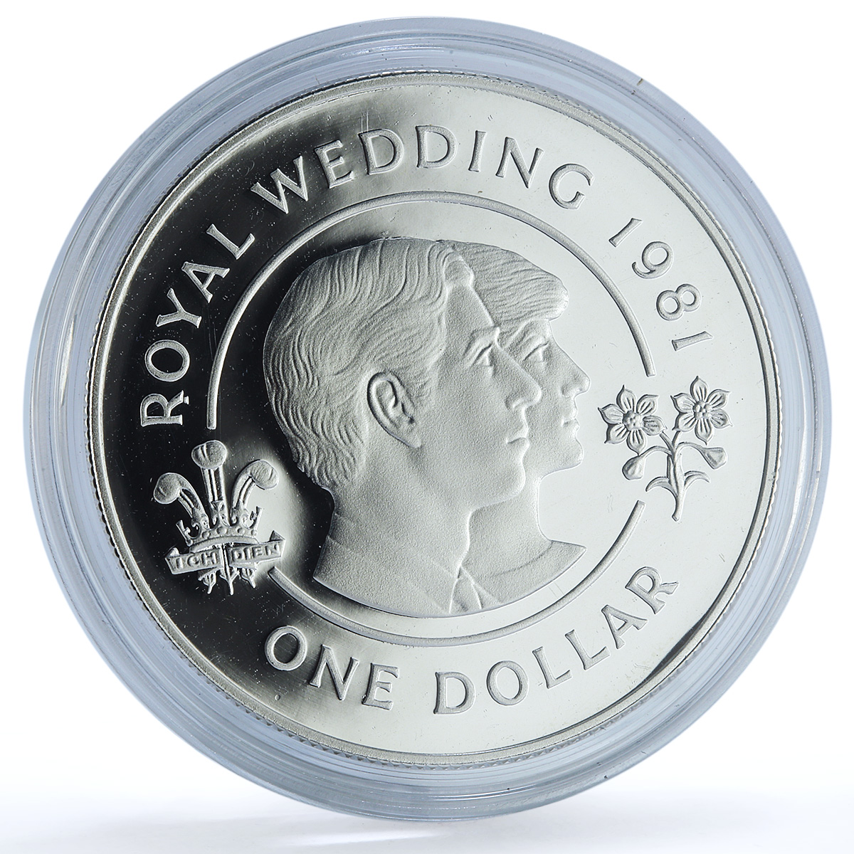 Bermuda 1 dollar Wedding KM-28a Charles Diana Flowers proof silver coin 1981 Bermuda 1 dollar Wedding KM-28a Charles Diana Flowers proof silver coin 1981