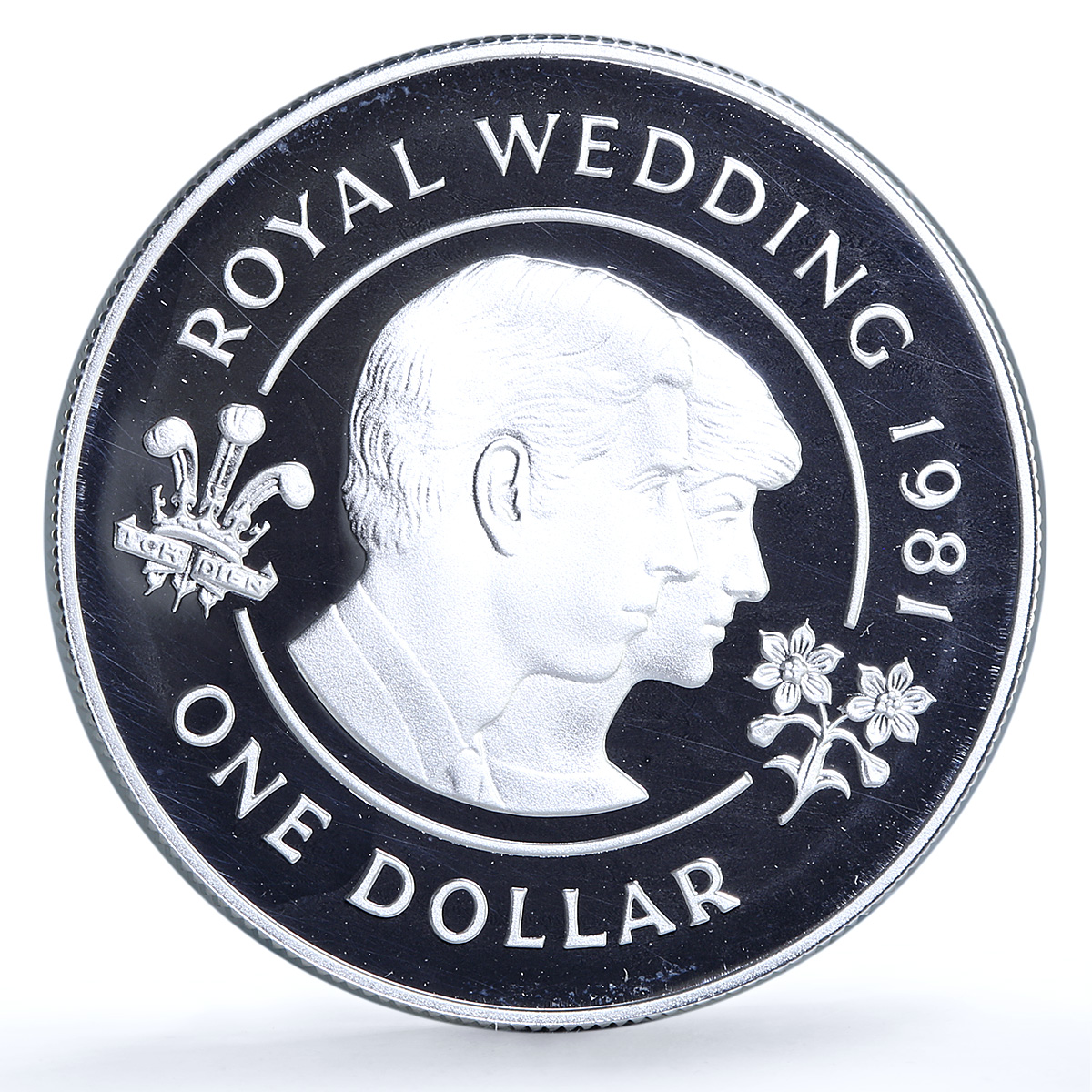 Bermuda 1 dollar Wedding KM-28a Charles Diana Flowers proof silver coin 1981 Bermuda 1 dollar Wedding KM-28a Charles Diana Flowers proof silver coin 1981