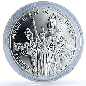 Hungary 500 forint Pope John Paul II Visit KM-683 proof silver coin 1991