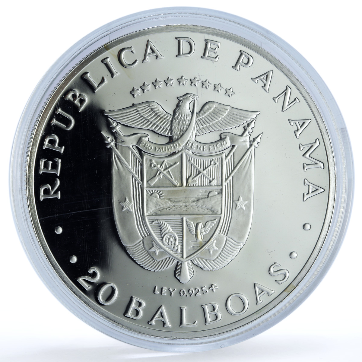 Panama 20 balboas Simon Bolivar KM-31 Anniversary proof silver coin 1976 Panama 20 balboas Simon Bolivar KM-31 Anniversary proof silver coin 1976
