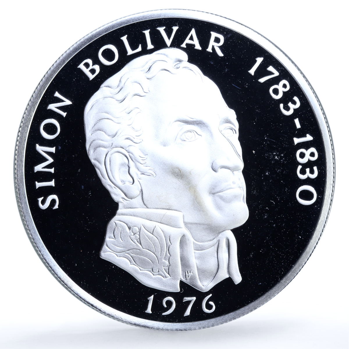 Panama 20 balboas Simon Bolivar KM-31 Anniversary proof silver coin 1976 Panama 20 balboas Simon Bolivar KM-31 Anniversary proof silver coin 1976