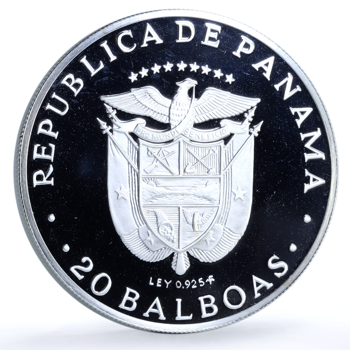 Panama 20 balboas Simon Bolivar KM-31 Anniversary proof silver coin 1976 Panama 20 balboas Simon Bolivar KM-31 Anniversary proof silver coin 1976