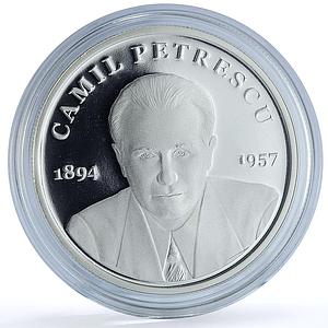 Romania 10 lei Camil Petrescu KM-546 Literature Writer proof silver coin 2024
