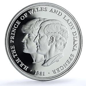 Great Britain 25 pence Wedding KM-925a Charles Diana proof silver coin 1981