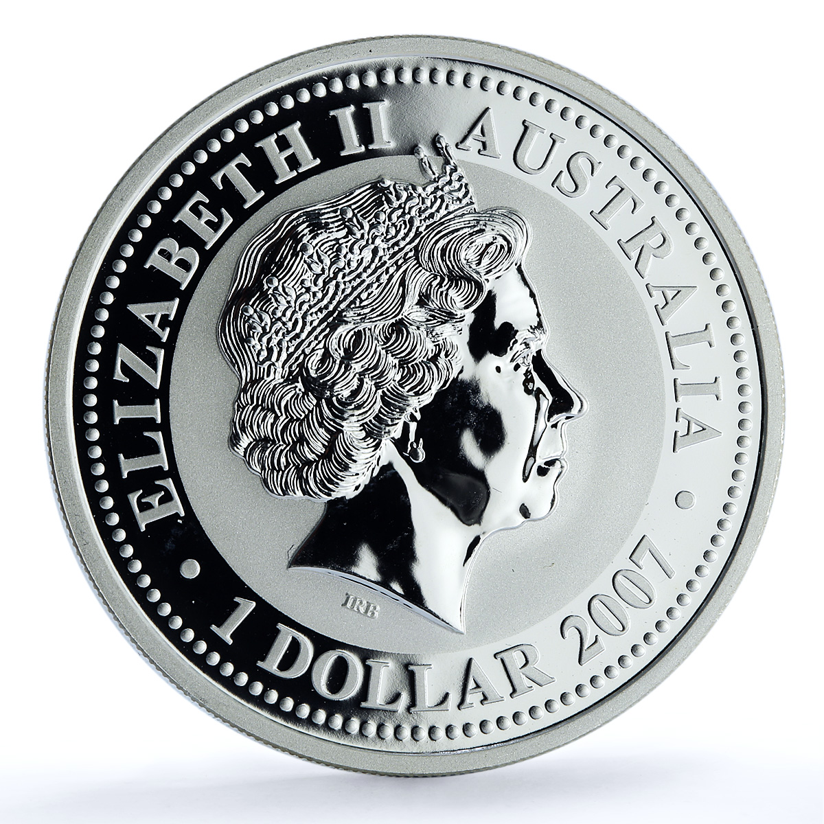 Australia 1 dollar Year Rat 2008 Gilt KM-1755b Lunar Mouse silver coin 2007 Australia 1 dollar Year Rat 2008 Gilt KM-1755b Lunar Mouse silver coin 2007