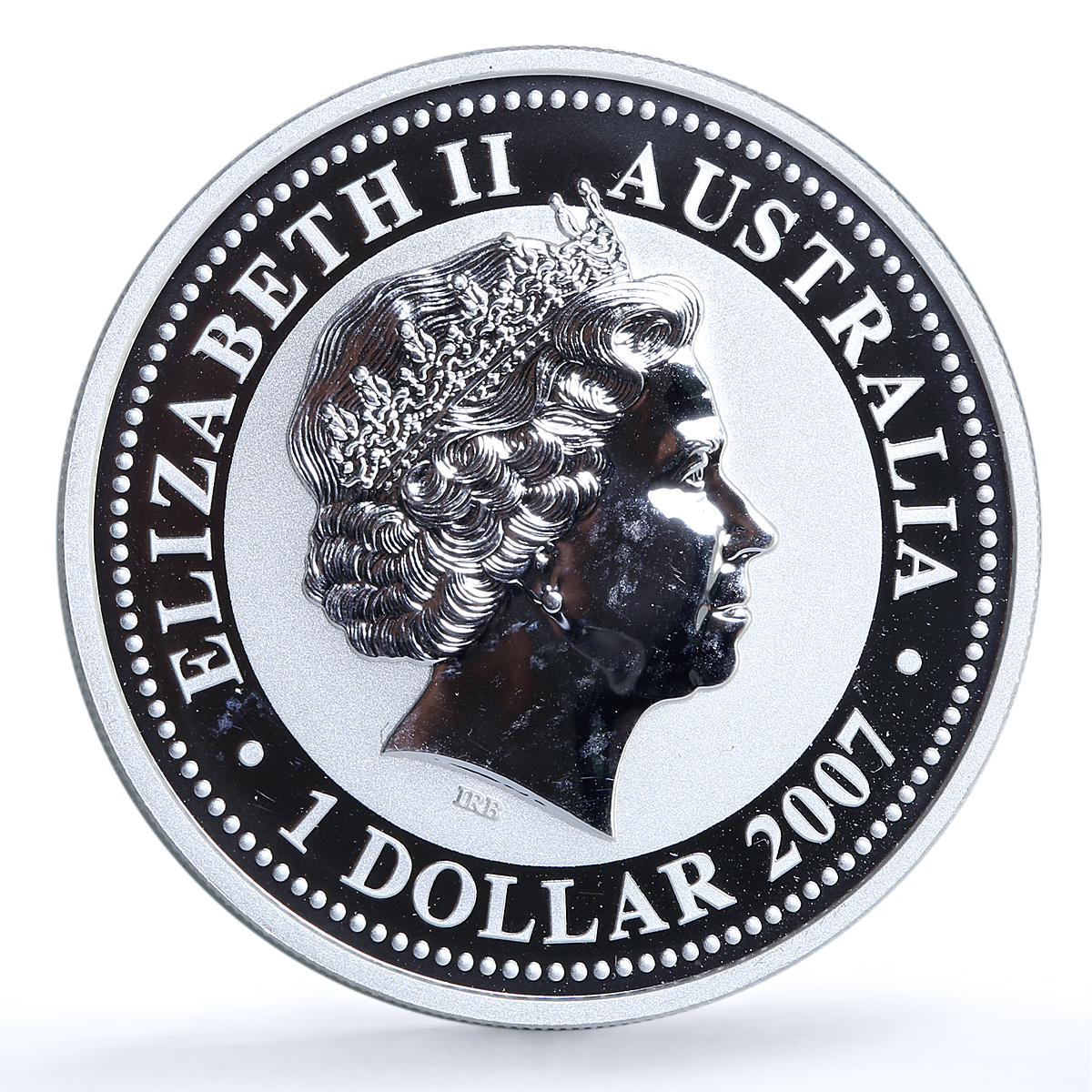 Australia 1 dollar Year Rat 2008 Gilt KM-1755b Lunar Mouse silver coin 2007 Australia 1 dollar Year Rat 2008 Gilt KM-1755b Lunar Mouse silver coin 2007