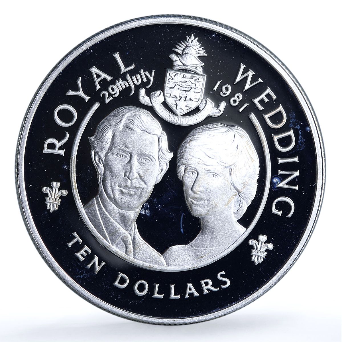 Cayman Islands 10 dollars Wedding KM-68a Charles Diana proof silver coin 1981 Cayman Islands 10 dollars Wedding KM-68a Charles Diana proof silver coin 1981