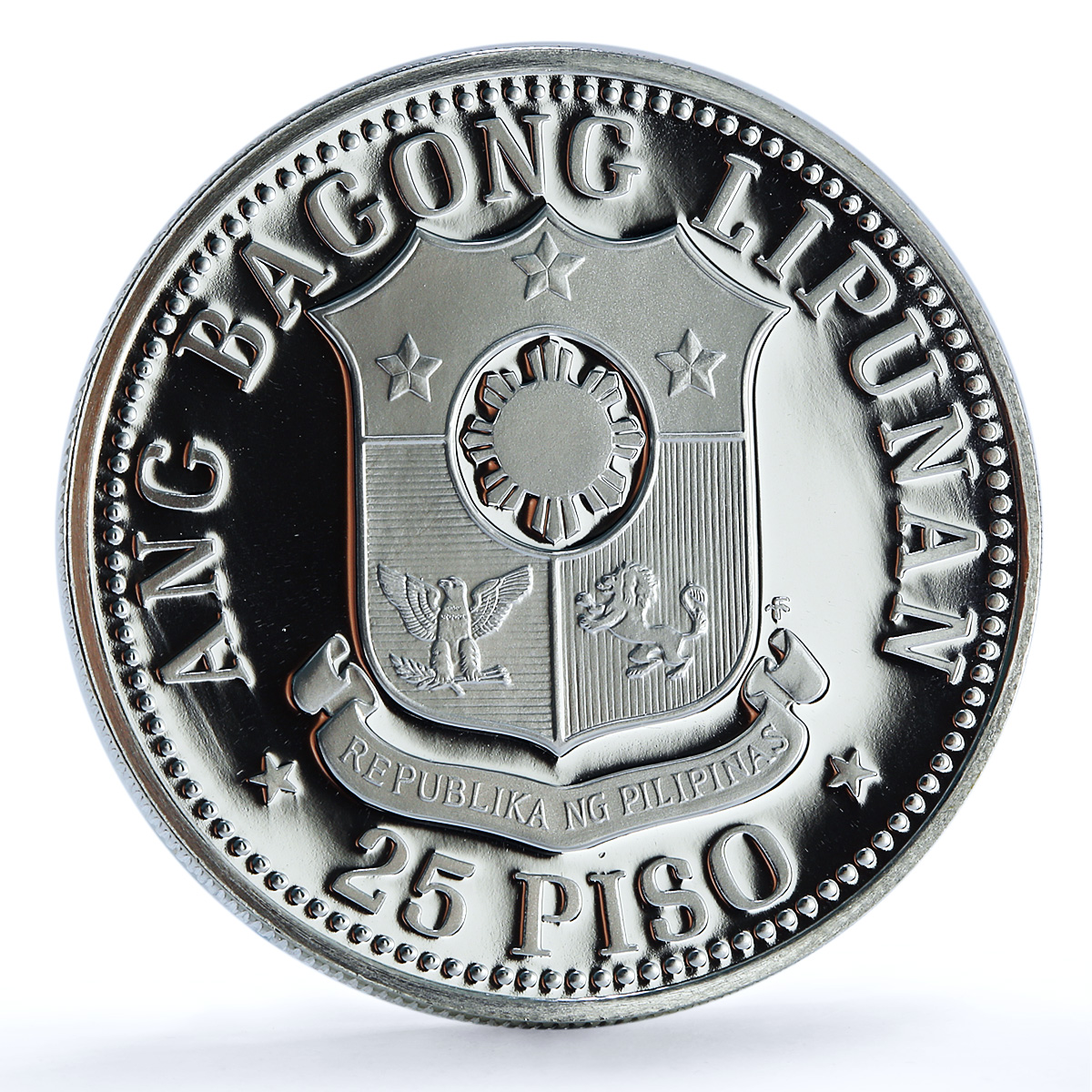 Philippines 25 piso Republic KM-211 Emilio Aguinaldo proof silver coin 1975 Philippines 25 piso Republic KM-211 Emilio Aguinaldo proof silver coin 1975