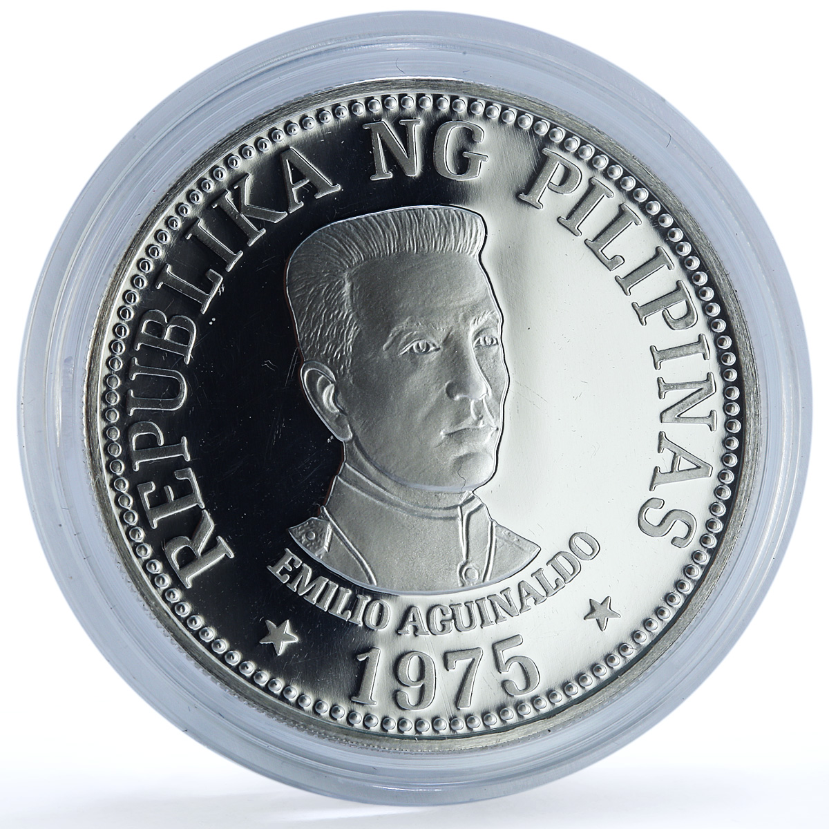 Philippines 25 piso Republic KM-211 Emilio Aguinaldo proof silver coin 1975 Philippines 25 piso Republic KM-211 Emilio Aguinaldo proof silver coin 1975