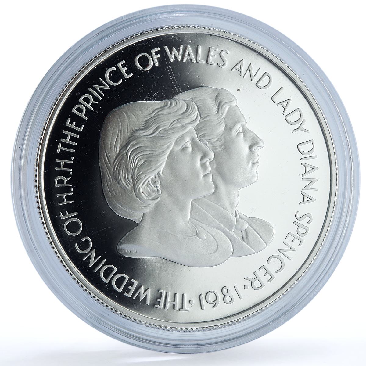 Falkland Islands 50 pence Wedding KM-16a Charles Diana proof silver coin 1981