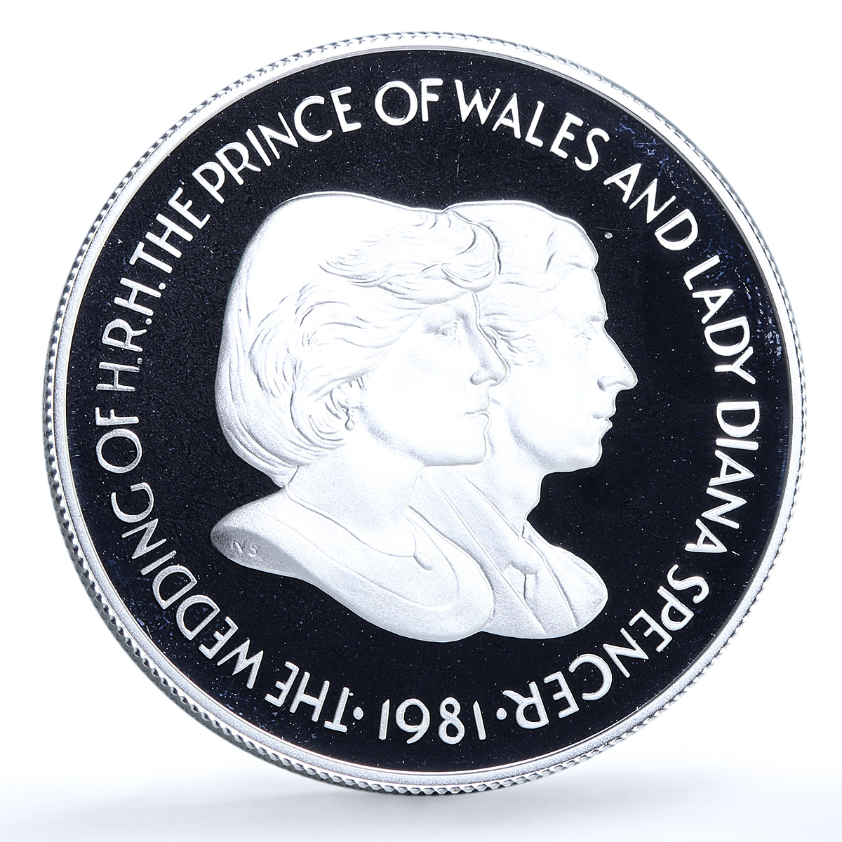 Falkland Islands 50 pence Wedding KM-16a Charles Diana proof silver coin 1981