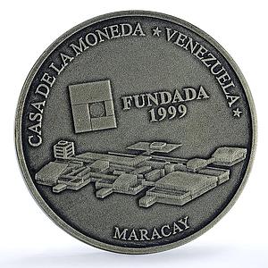 Venezuela 6000 bolivares Casa Moneda Maracay Y#86 Building silver coin 1999