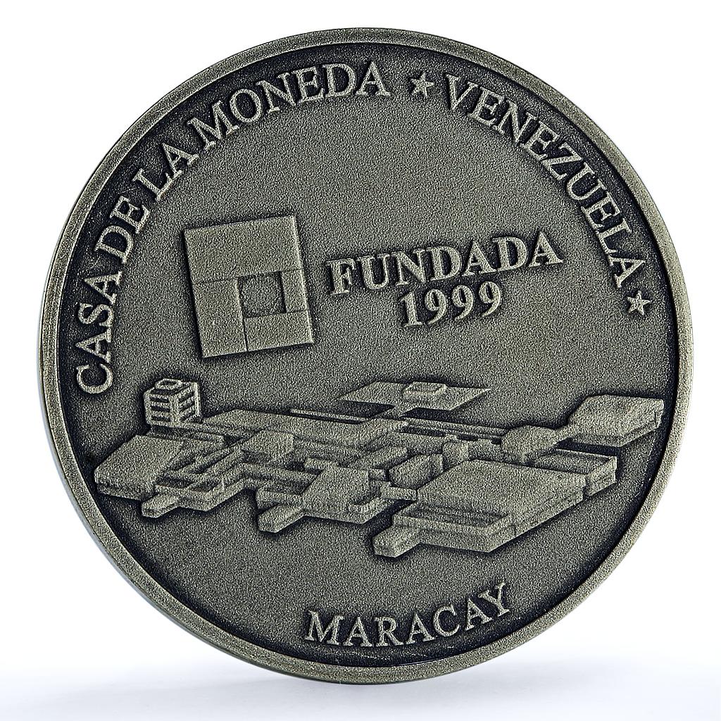Venezuela 6000 bolivares Casa Moneda Maracay Y#86 Building silver coin 1999 Venezuela 6000 bolivares Casa Moneda Maracay Y#86 Building silver coin 1999