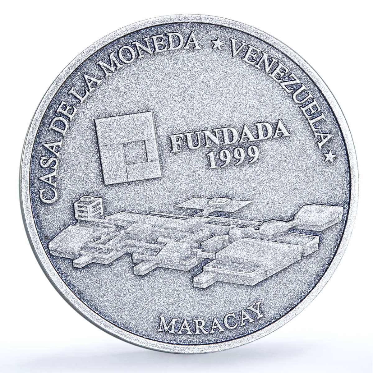 Venezuela 6000 bolivares Casa Moneda Maracay Y#86 Building silver coin 1999 Venezuela 6000 bolivares Casa Moneda Maracay Y#86 Building silver coin 1999