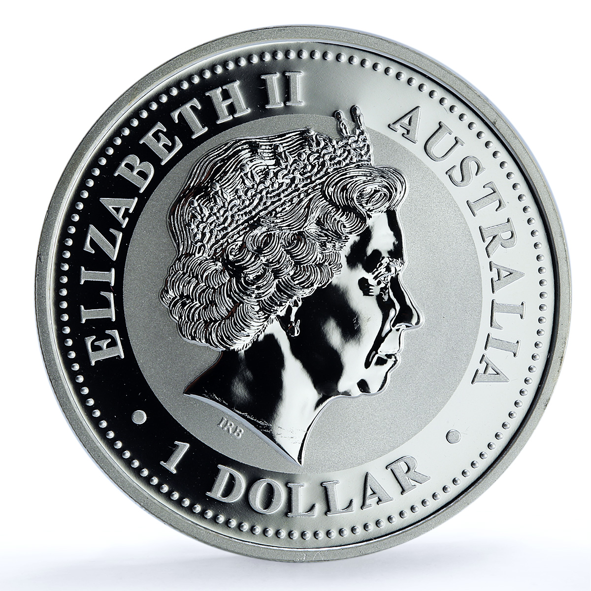 Australia 1 dollar Year Pig Gilt KM-1883 Lunar Series 1 silver coin 2007