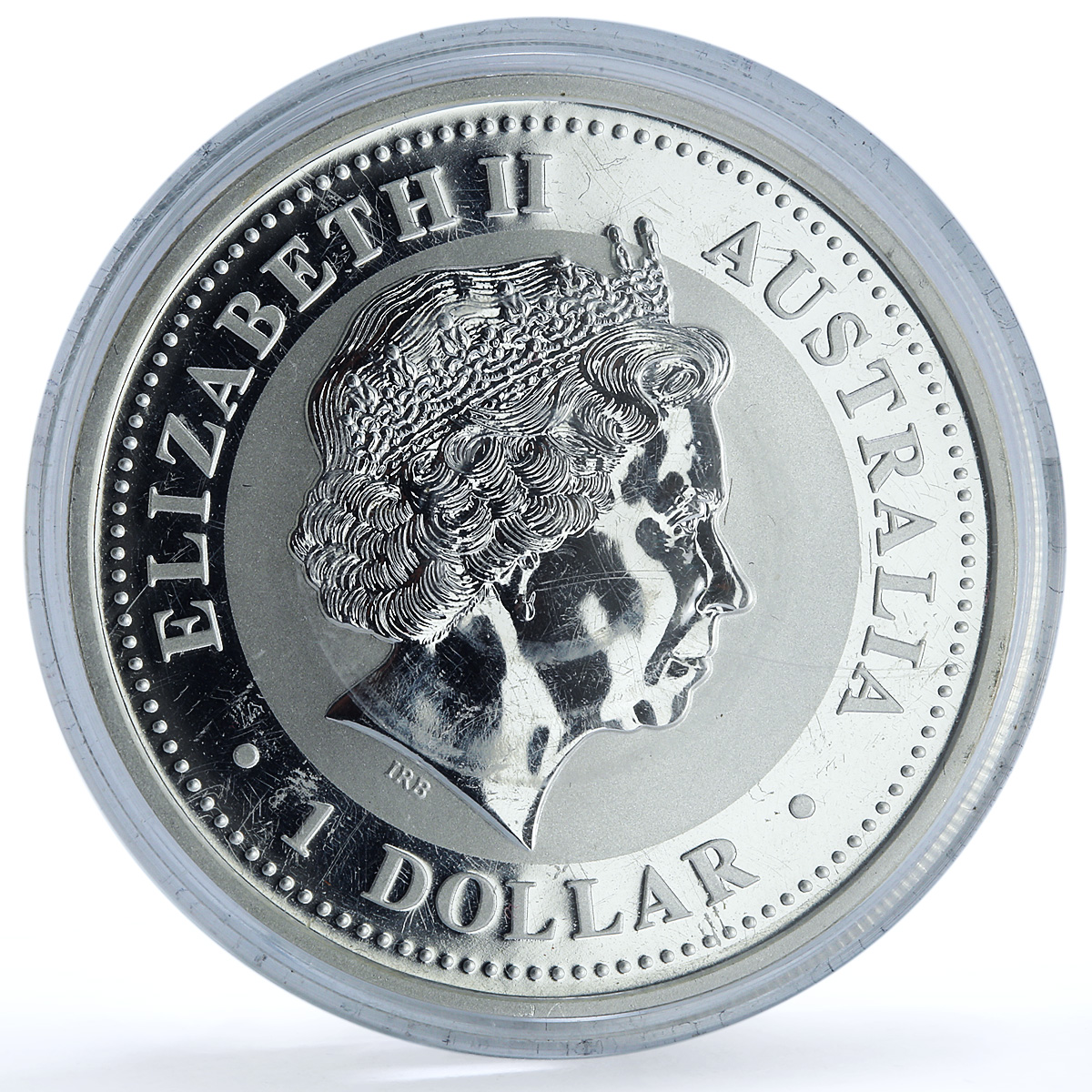 Australia 1 dollar Year Pig Gilt KM-1883 Lunar Series 1 silver coin 2007