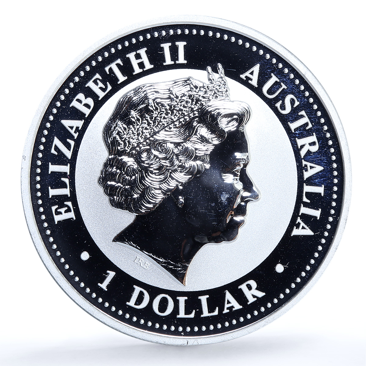 Australia 1 dollar Year Pig Gilt KM-1883 Lunar Series 1 silver coin 2007
