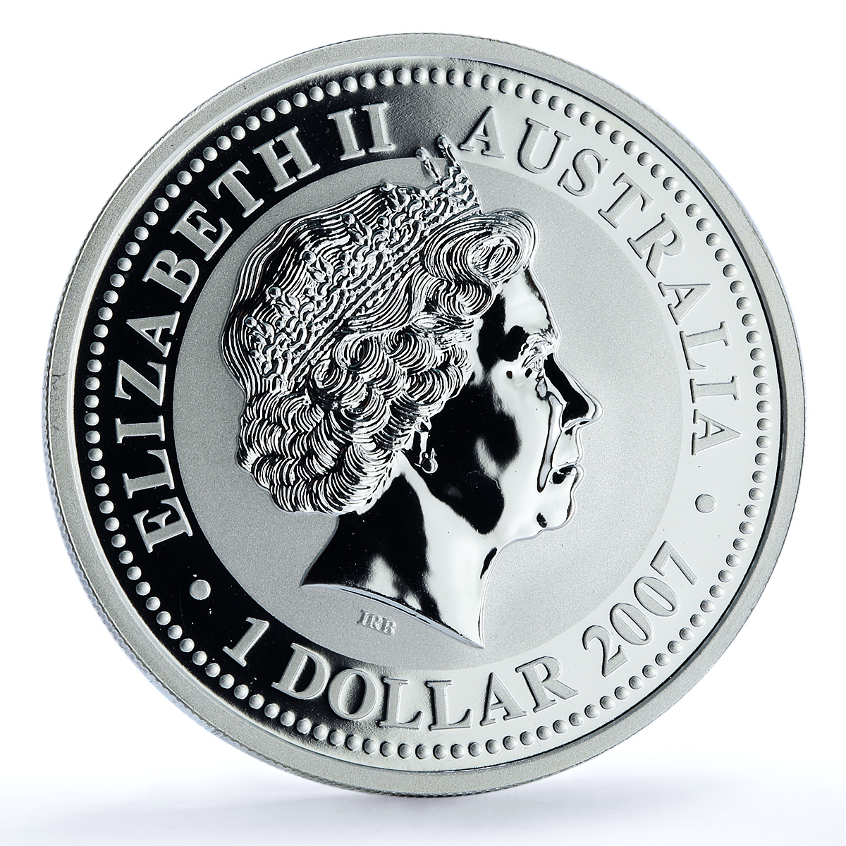 Australia 1 dollar Year Ox 2009 Gilt Lunar Series 1 Bull silver coin 2007