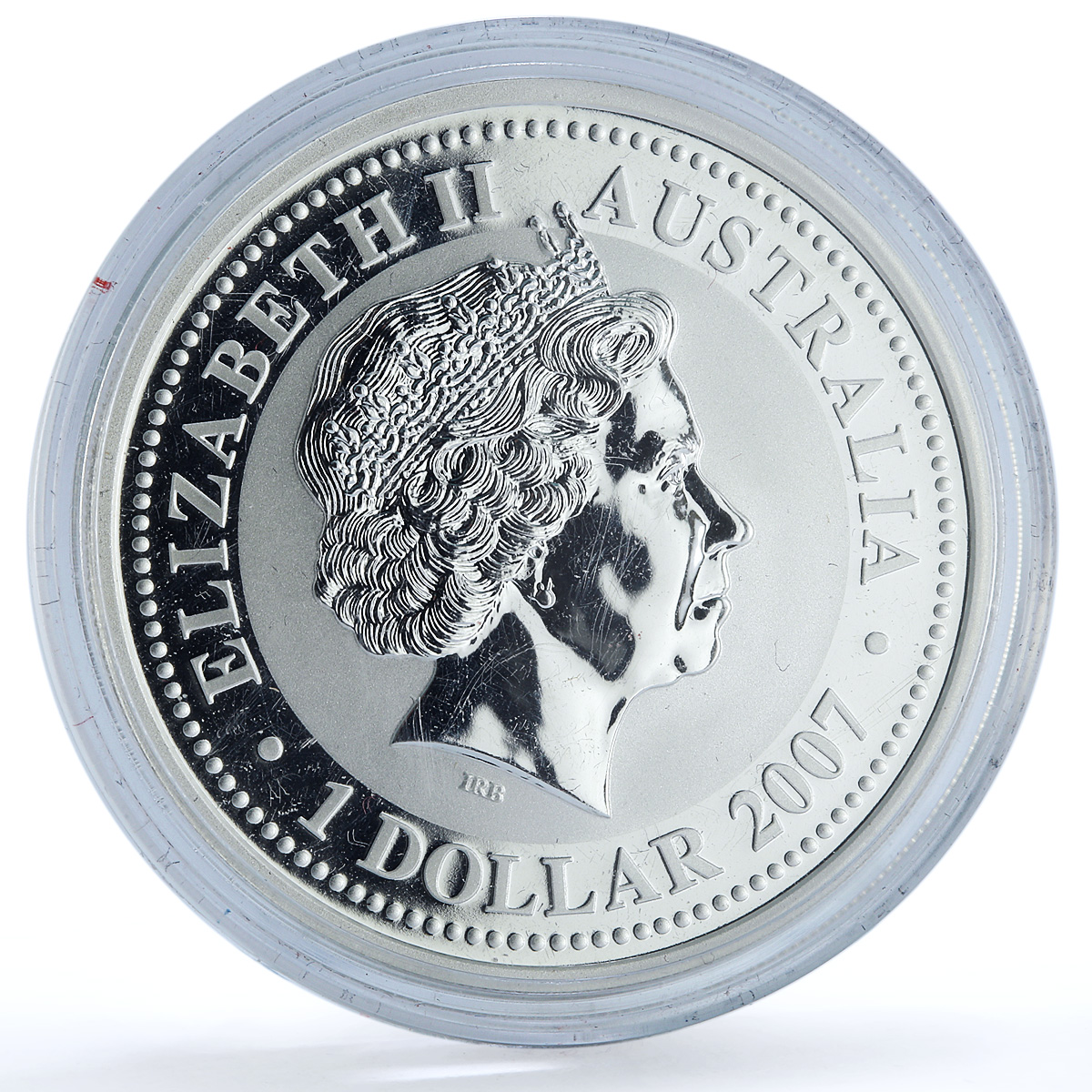 Australia 1 dollar Year Ox 2009 Gilt Lunar Series 1 Bull silver coin 2007