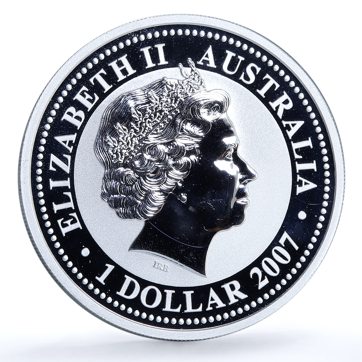 Australia 1 dollar Year Ox 2009 Gilt Lunar Series 1 Bull silver coin 2007