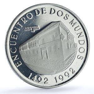 Colombia 10000 pesos Bogota Mint KM-284 Ibero-American proof silver coin 1991
