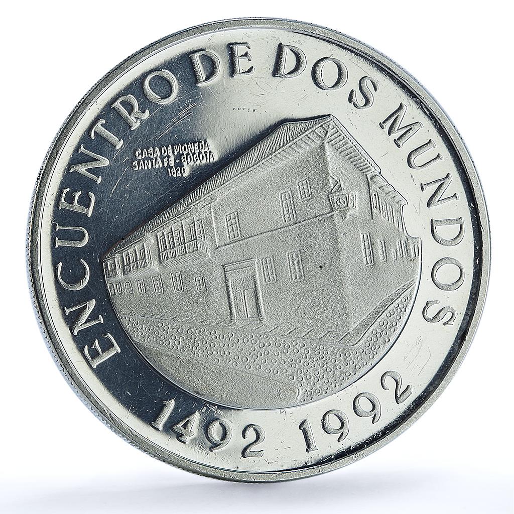 Colombia 10000 pesos Bogota Mint KM-284 Ibero-American proof silver coin 1991 Colombia 10000 pesos Bogota Mint KM-284 Ibero-American proof silver coin 1991