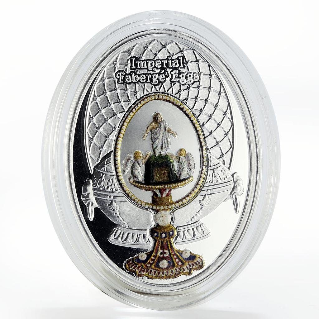Niue 1 dollar Imperial Faberge Egg resurrection silver coin 2017