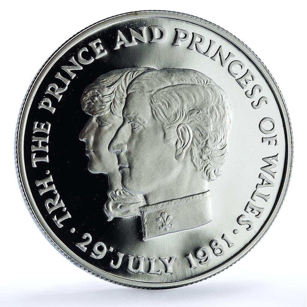 Mauritius 10 rupees Wedding KM-46a Charles Diana proof silver coin 1981