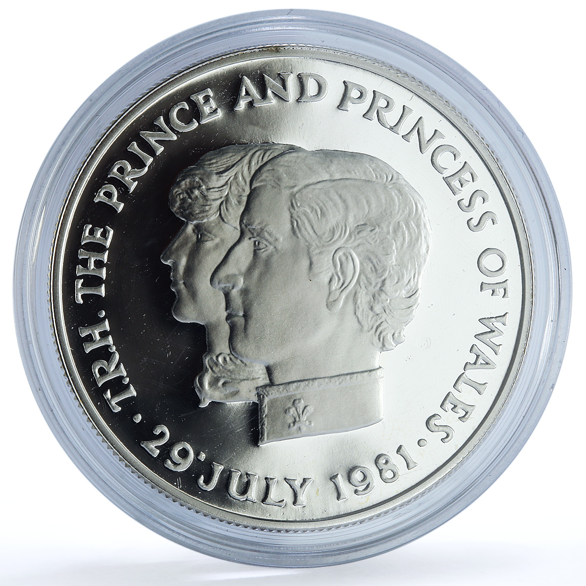 Mauritius 10 rupees Wedding KM-46a Charles Diana proof silver coin 1981