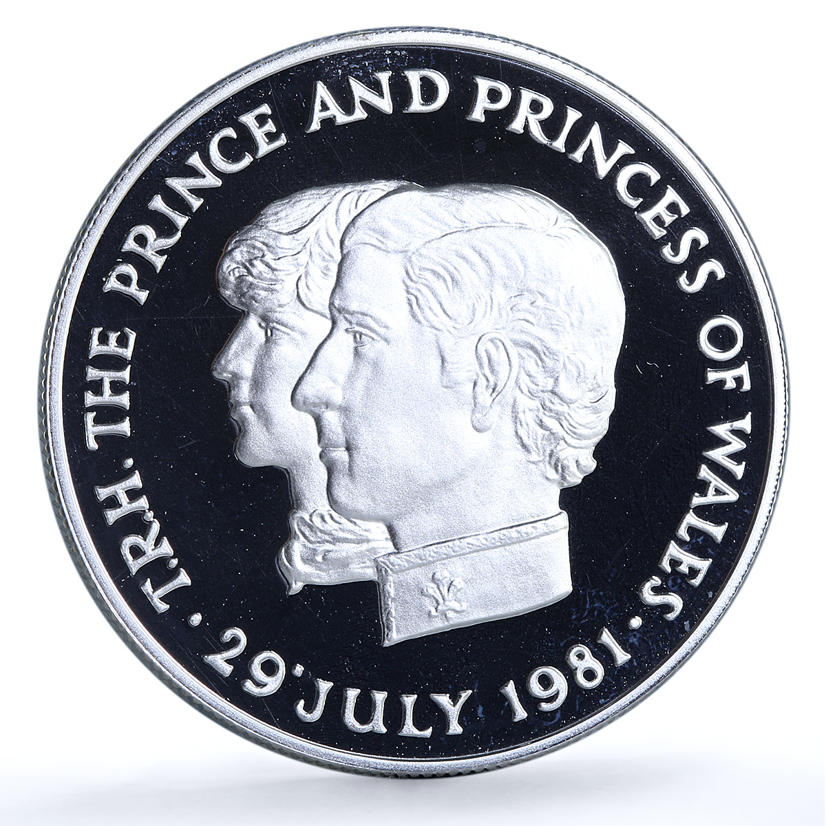 Mauritius 10 rupees Wedding KM-46a Charles Diana proof silver coin 1981