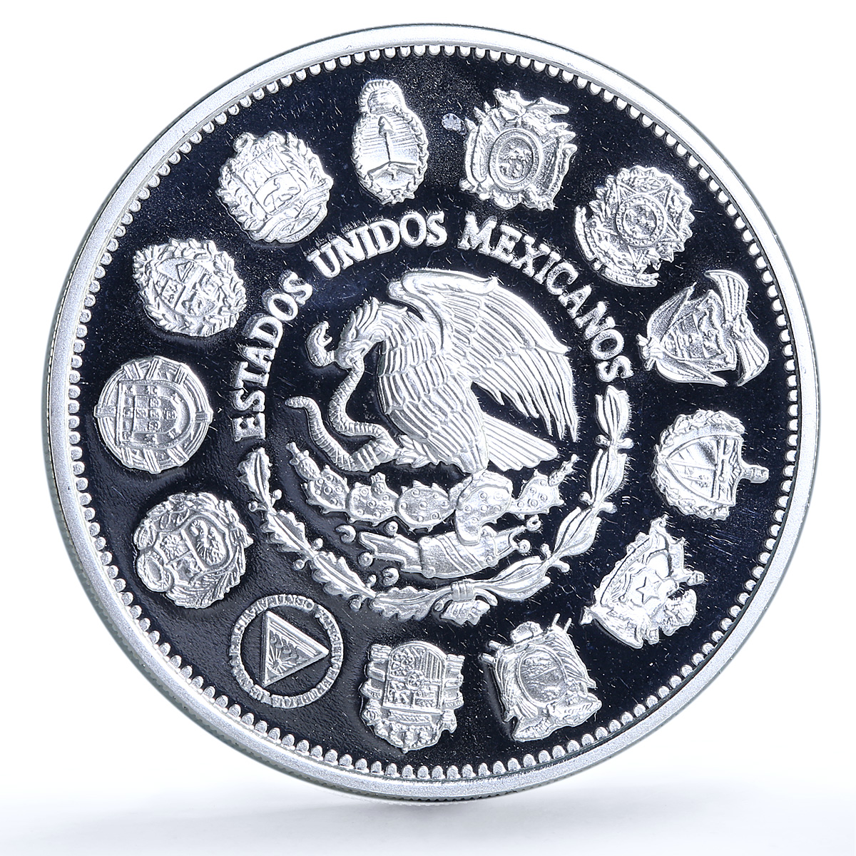 Mexico 100 pesos Columnaria KM-540 Ibero-American Ship silver coin 1991 Mexico 100 pesos Columnaria KM-540 Ibero-American Ship silver coin 1991