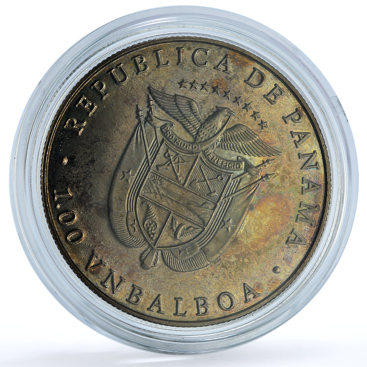 Panama 1 balboa Tennis X#M6 Seoul Olympics proof CuNi coin 1988