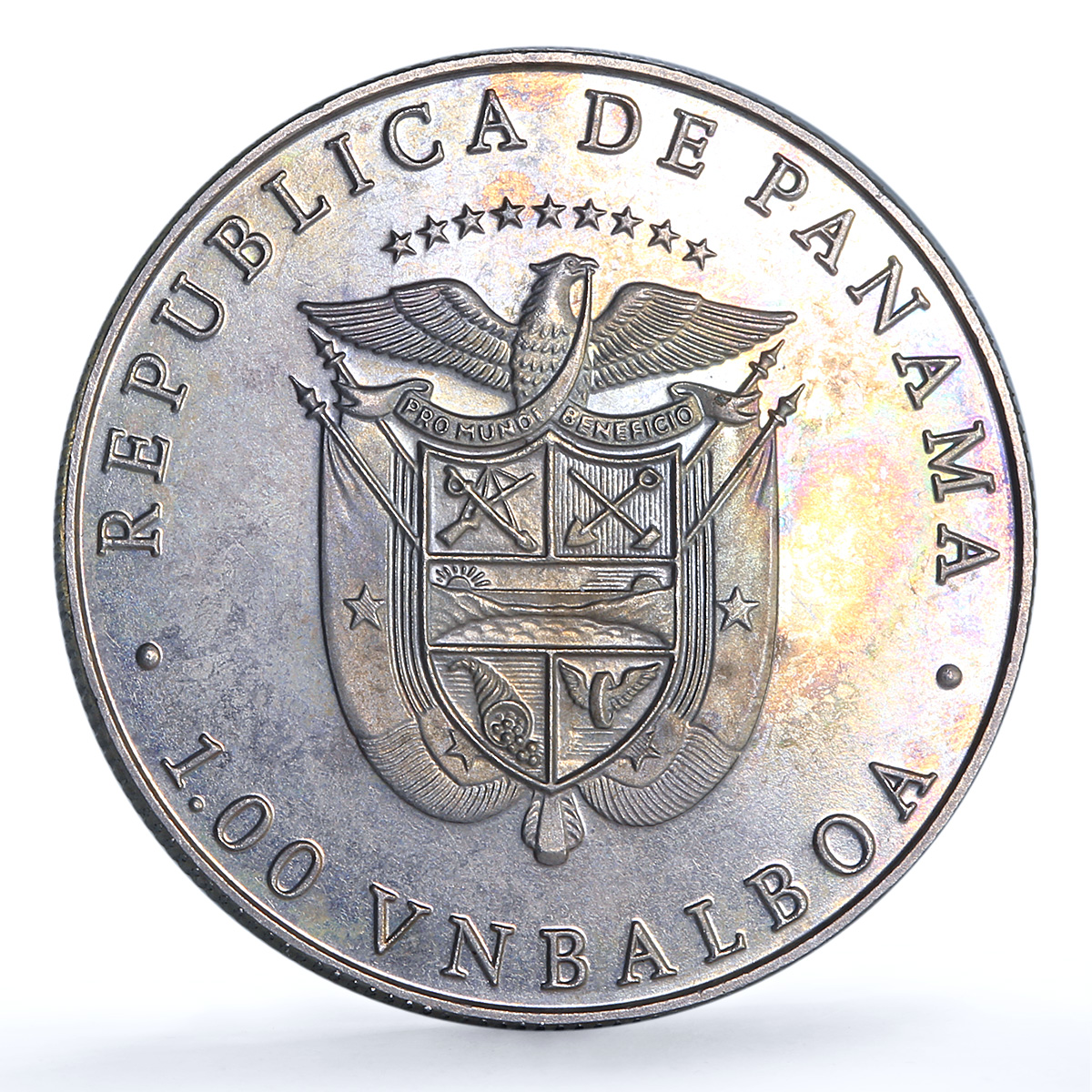 Panama 1 balboa Tennis X#M6 Seoul Olympics proof CuNi coin 1988