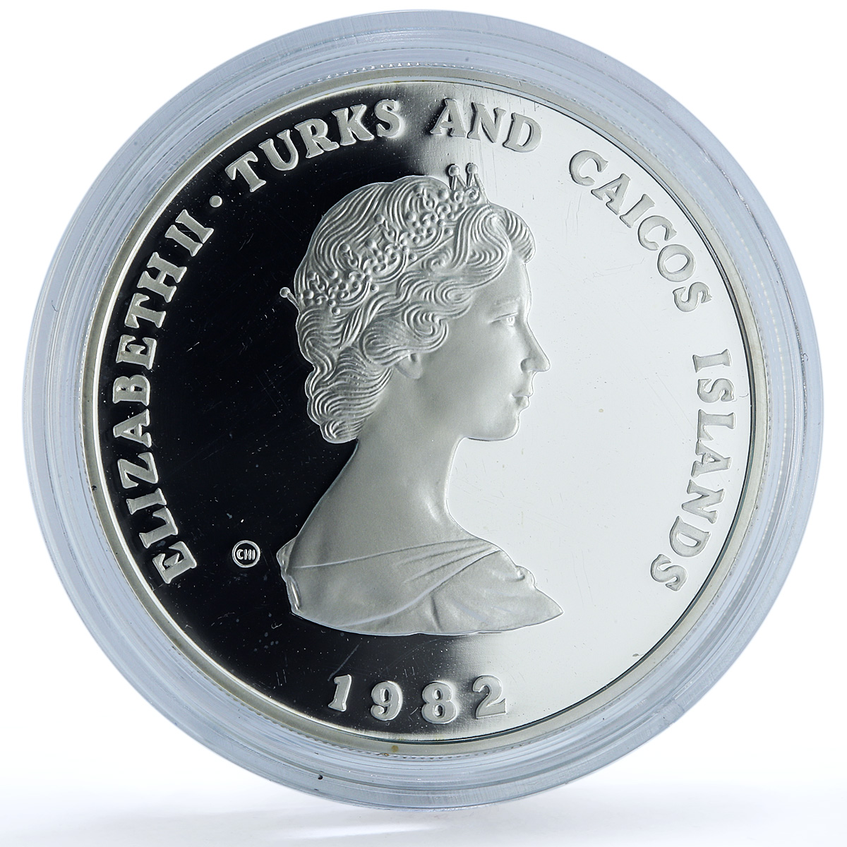 Turks Caicos Islands 10 crowns Year of the Child KM-55 UNICEF silver coin 1982 Turks Caicos Islands 10 crowns Year of the Child KM-55 UNICEF silver coin 1982