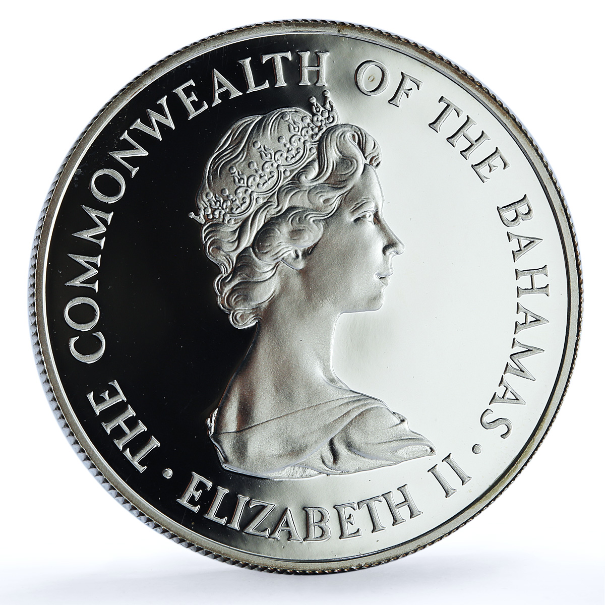 Bahamas 10 dollars Wedding KM-85 Charles Diana Flamingos proof silver coin 1981