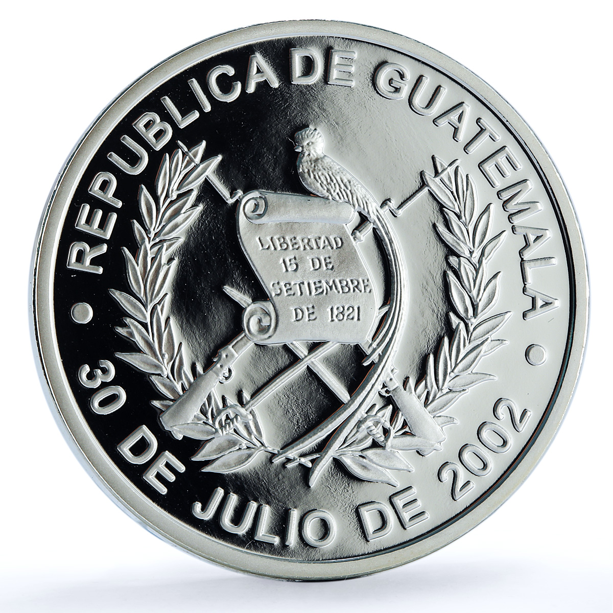 Guatemala 1 quetzal Pedro Betancourt KM-287 Religion proof silver coin 2002 Guatemala 1 quetzal Pedro Betancourt KM-287 Religion proof silver coin 2002