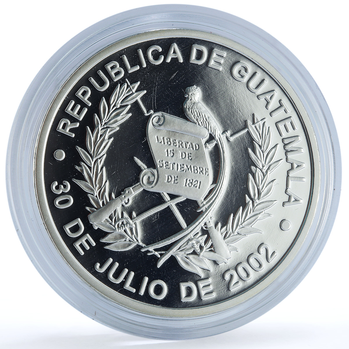 Guatemala 1 quetzal Pedro Betancourt KM-287 Religion proof silver coin 2002 Guatemala 1 quetzal Pedro Betancourt KM-287 Religion proof silver coin 2002