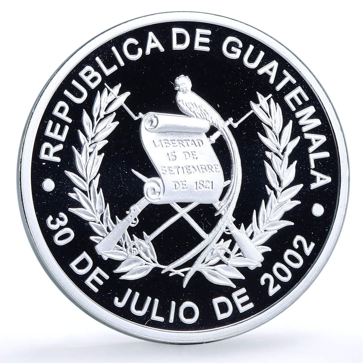 Guatemala 1 quetzal Pedro Betancourt KM-287 Religion proof silver coin 2002 Guatemala 1 quetzal Pedro Betancourt KM-287 Religion proof silver coin 2002