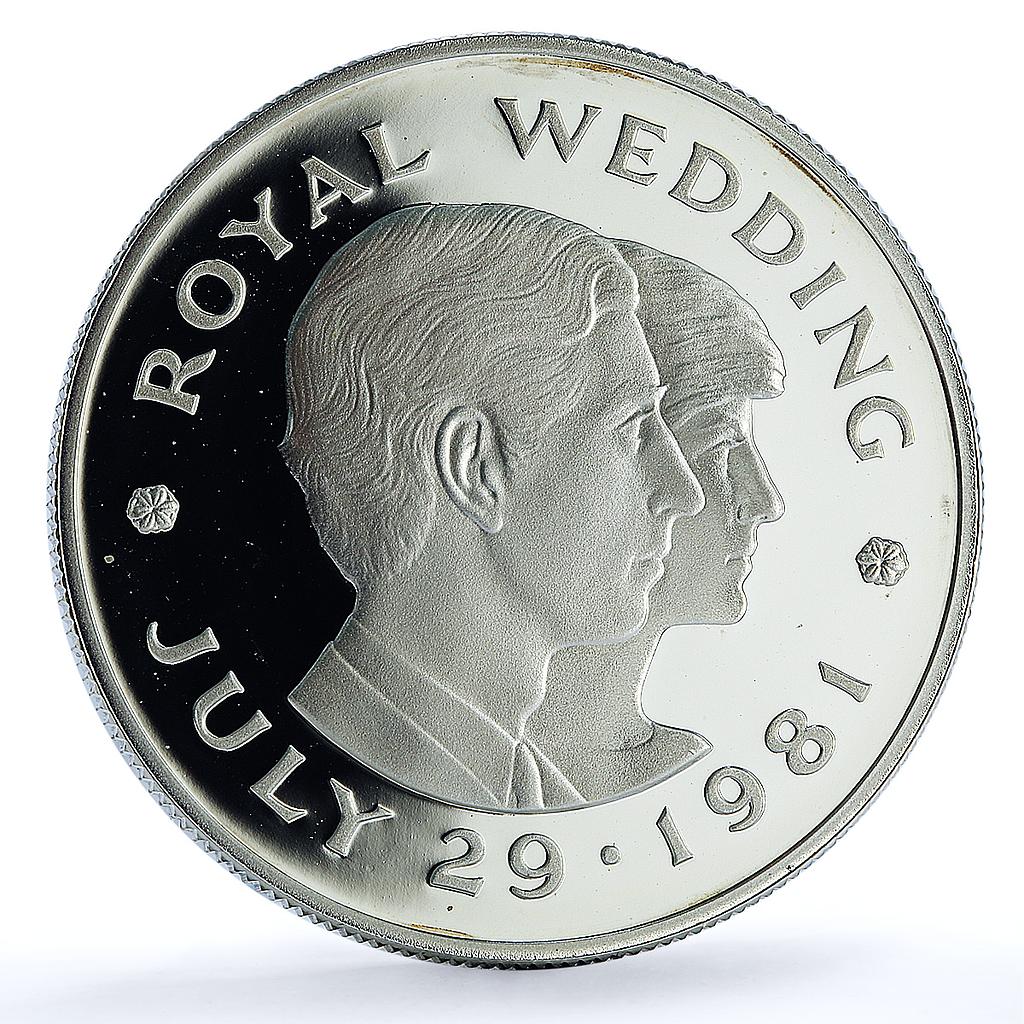 Jersey 2 pounds Wedding KM-52a Charles Diana proof silver coin 1981 Jersey 2 pounds Wedding KM-52a Charles Diana proof silver coin 1981