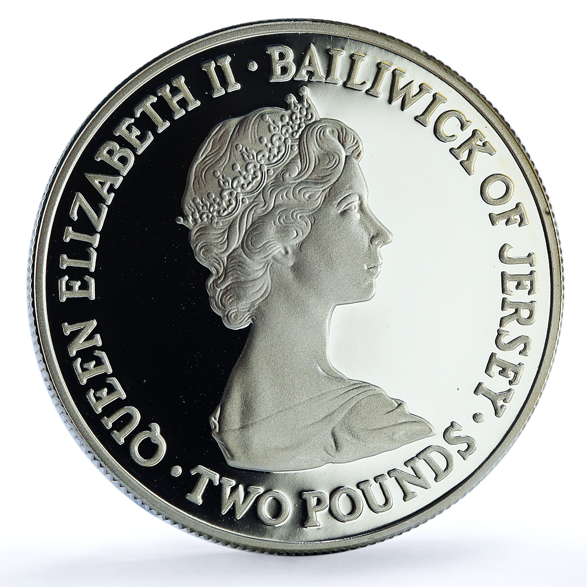 Jersey 2 pounds Wedding KM-52a Charles Diana proof silver coin 1981 Jersey 2 pounds Wedding KM-52a Charles Diana proof silver coin 1981