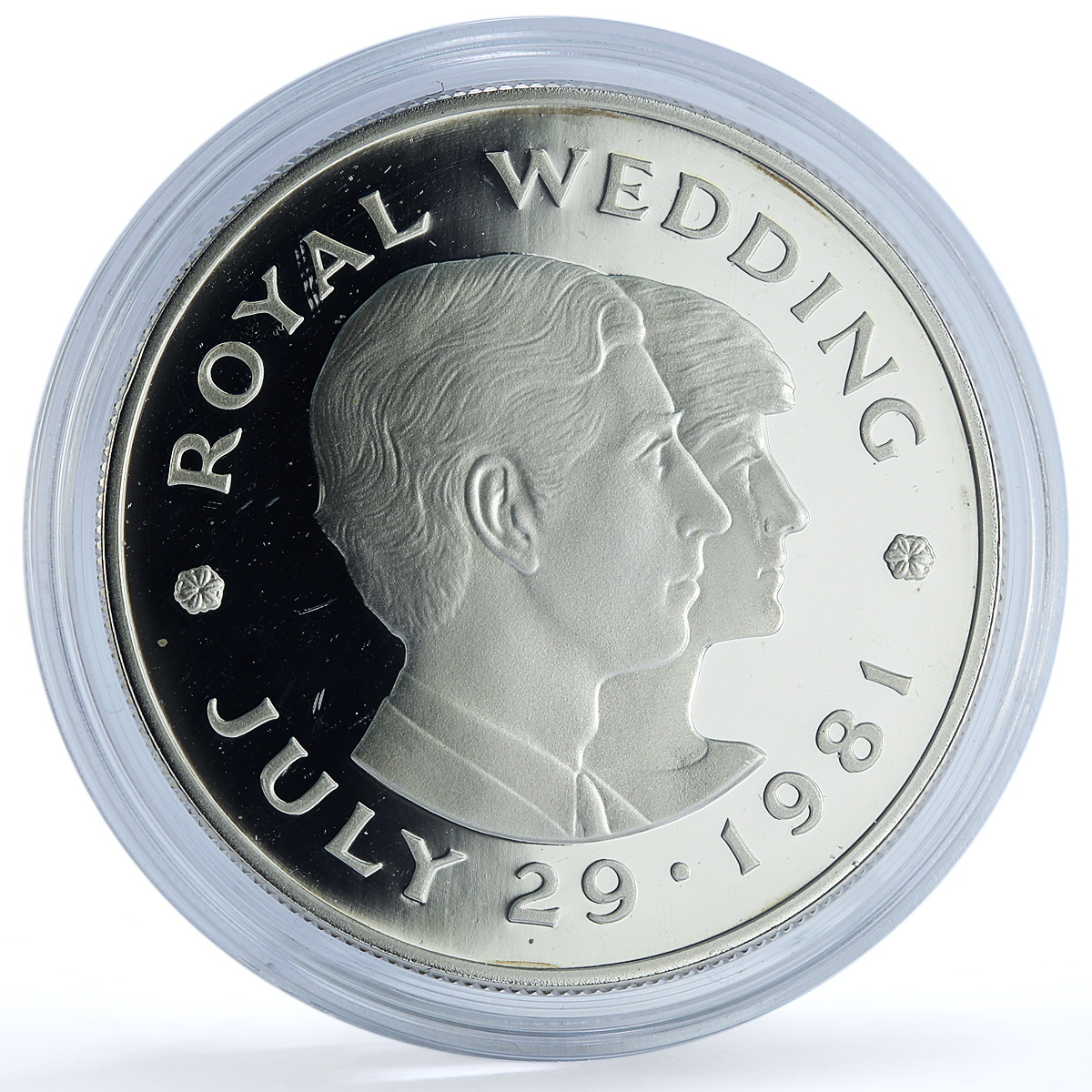 Jersey 2 pounds Wedding KM-52a Charles Diana proof silver coin 1981 Jersey 2 pounds Wedding KM-52a Charles Diana proof silver coin 1981