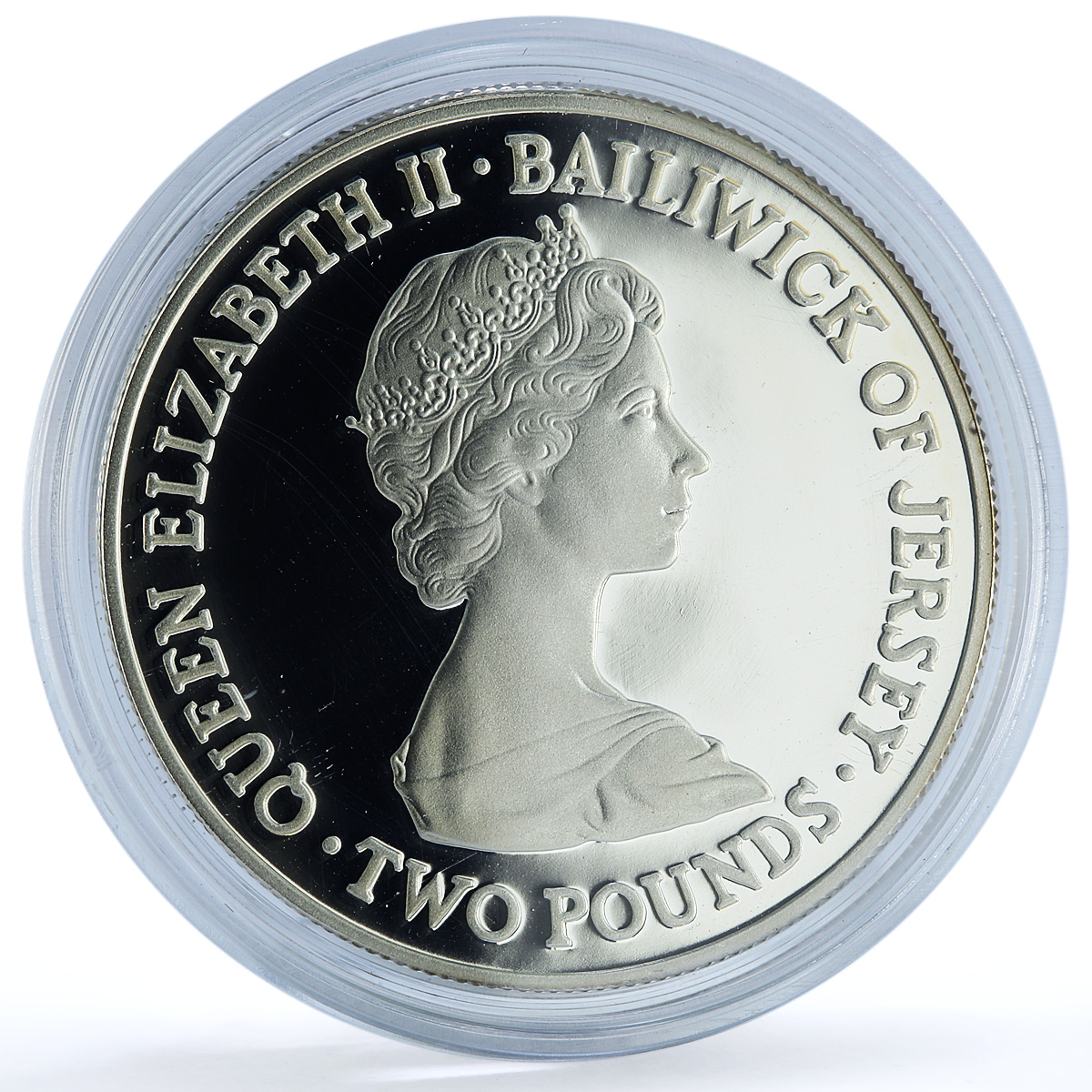 Jersey 2 pounds Wedding KM-52a Charles Diana proof silver coin 1981 Jersey 2 pounds Wedding KM-52a Charles Diana proof silver coin 1981