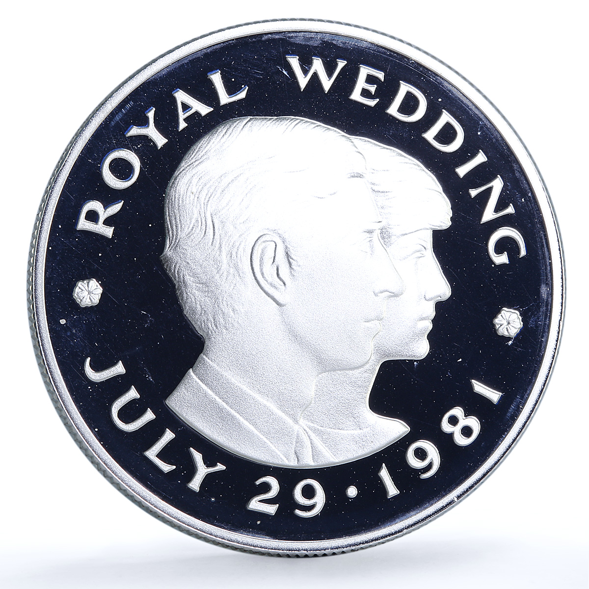 Jersey 2 pounds Wedding KM-52a Charles Diana proof silver coin 1981 Jersey 2 pounds Wedding KM-52a Charles Diana proof silver coin 1981