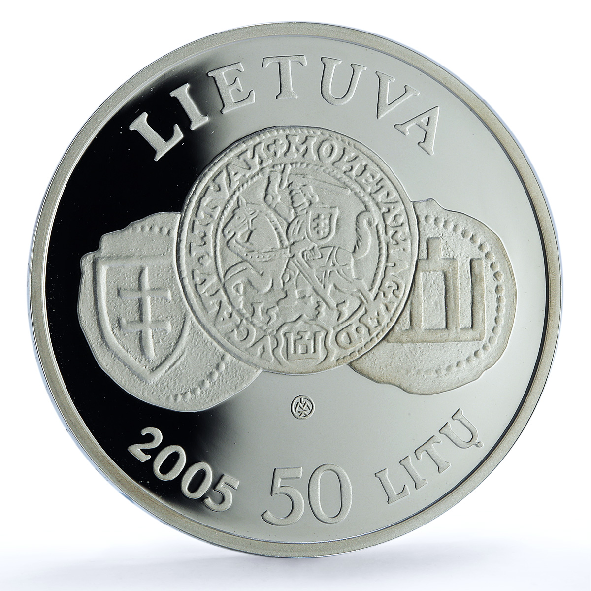 Lithuania 50 litu National Museum KM-144 Coat of Arms proof silver coin 2005 Lithuania 50 litu National Museum KM-144 Coat of Arms proof silver coin 2005