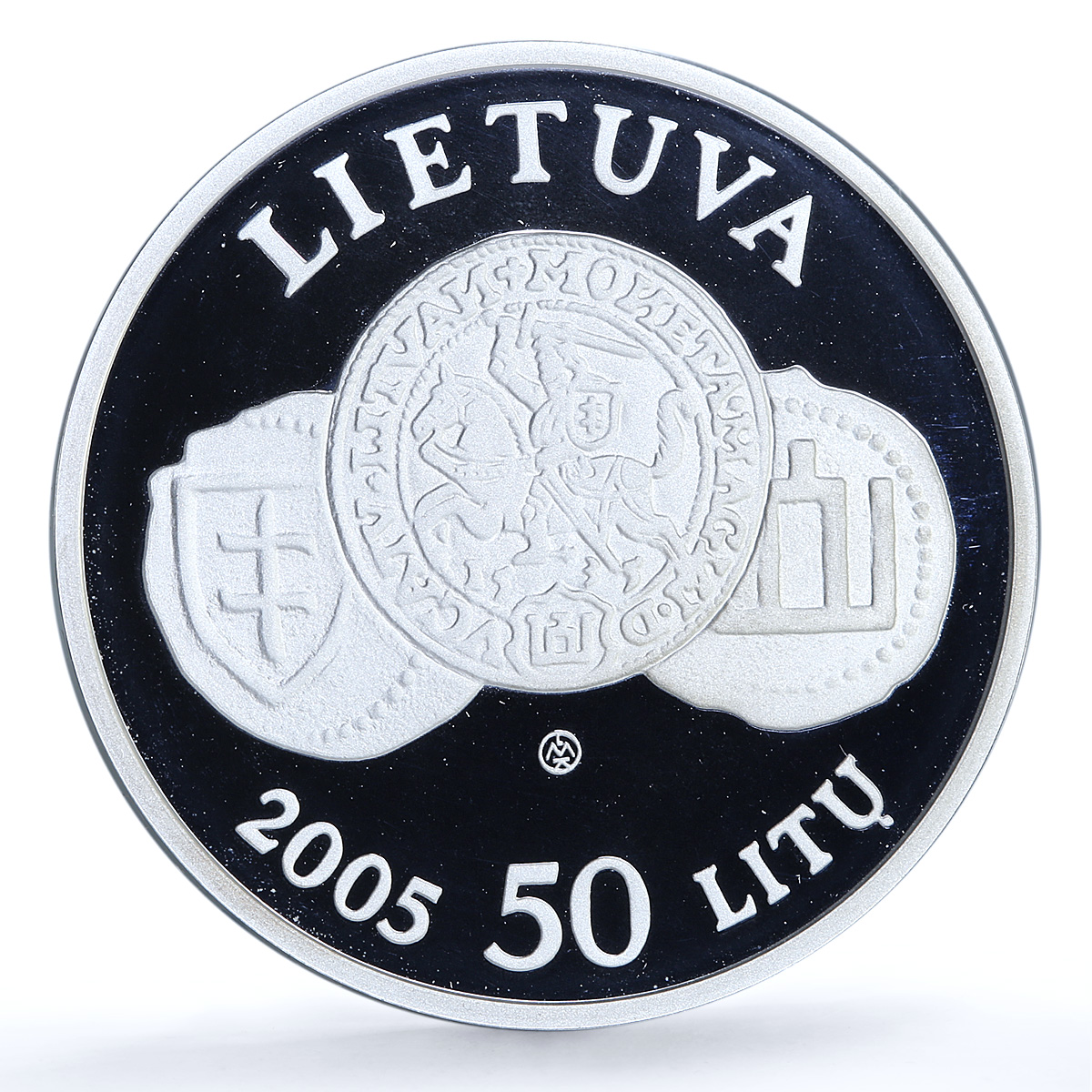 Lithuania 50 litu National Museum KM-144 Coat of Arms proof silver coin 2005 Lithuania 50 litu National Museum KM-144 Coat of Arms proof silver coin 2005