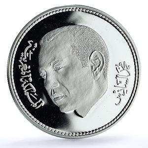 Morocco 250 dirhams Mohammed VI Enthronement 8th Anniversary PR silver coin 2007