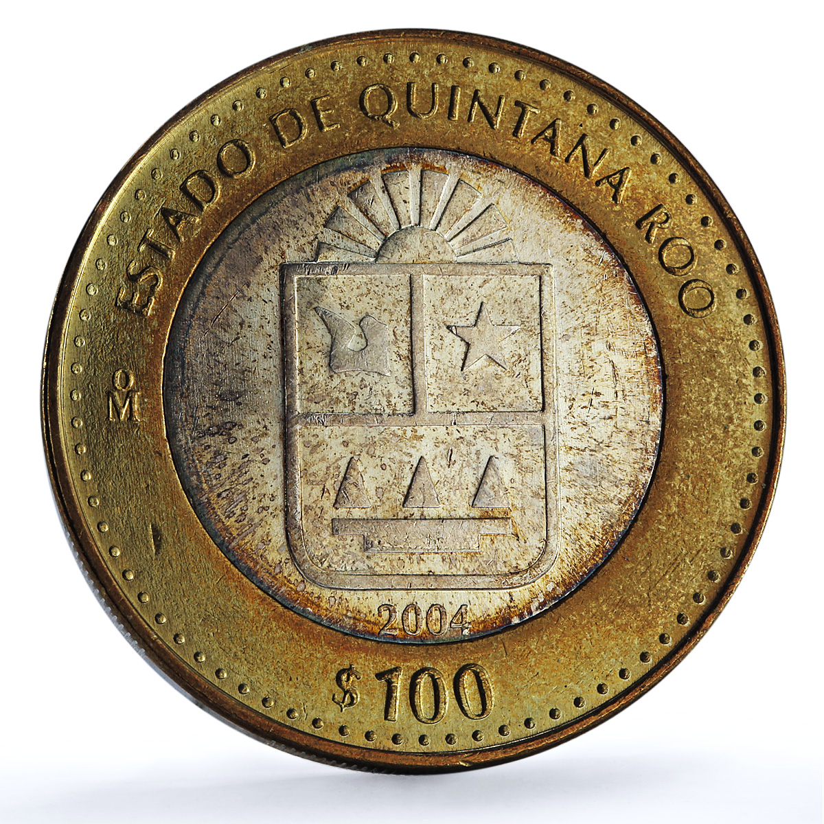 Mexico 100 pesos x 2 Set Quintana State KM-736 Federation bimetal coins 2004 Mexico 100 pesos x 2 Set Quintana State KM-736 Federation bimetal coins 2004