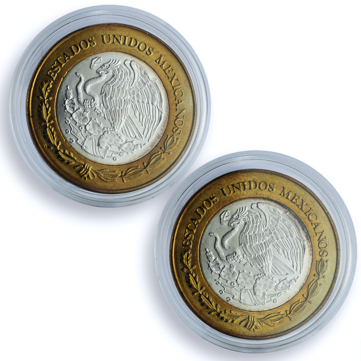 Mexico 100 pesos x 2 Set Colima State KM-729 Federation bimetal coins 2005 Mexico 100 pesos x 2 Set Colima State KM-729 Federation bimetal coins 2005