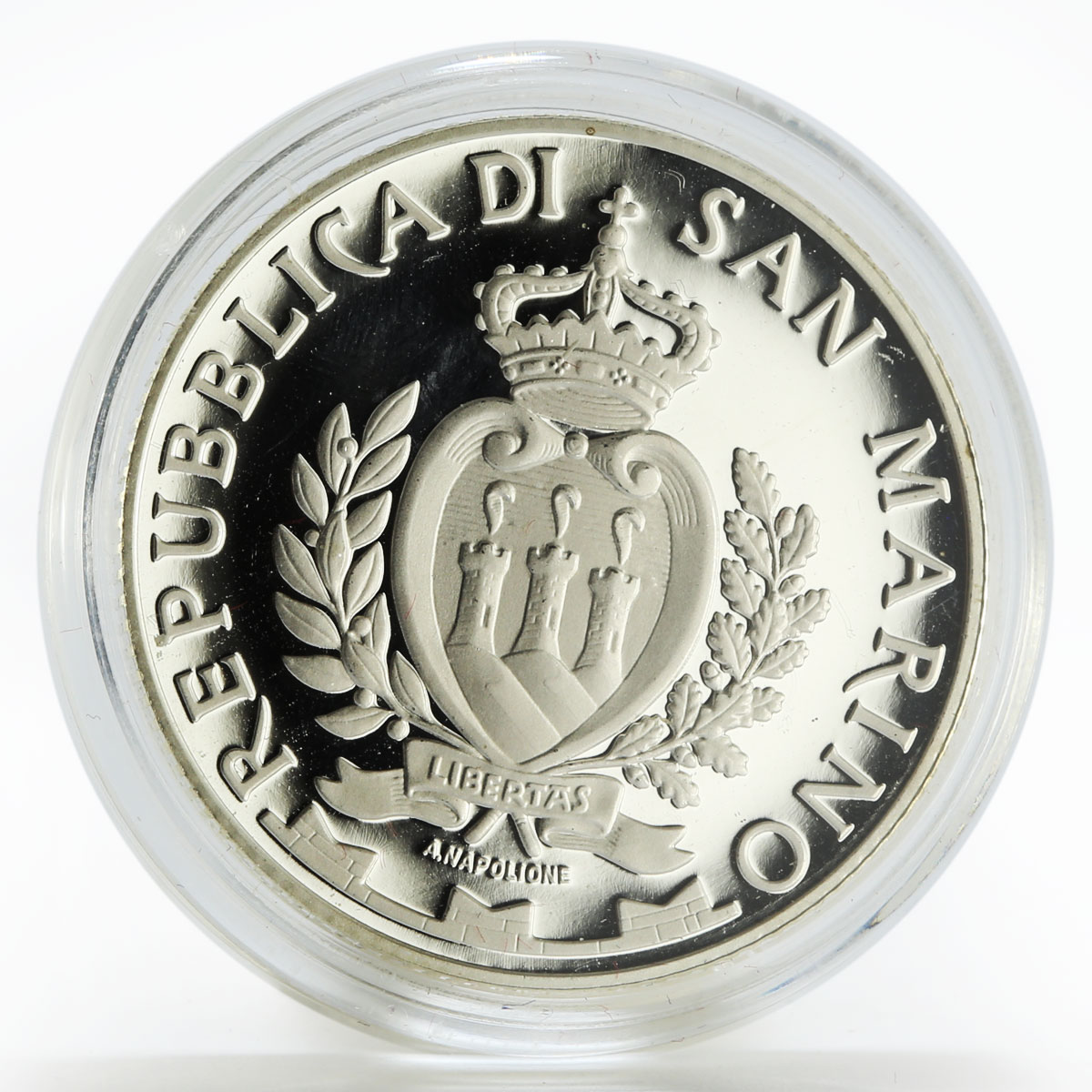 San Marino 5 euro 20th Anniversary of Ayrton Senna proof silver coin 2014